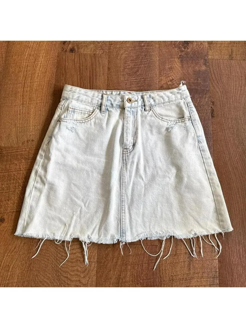 Pull&Bear Light Wash Denim Skirt